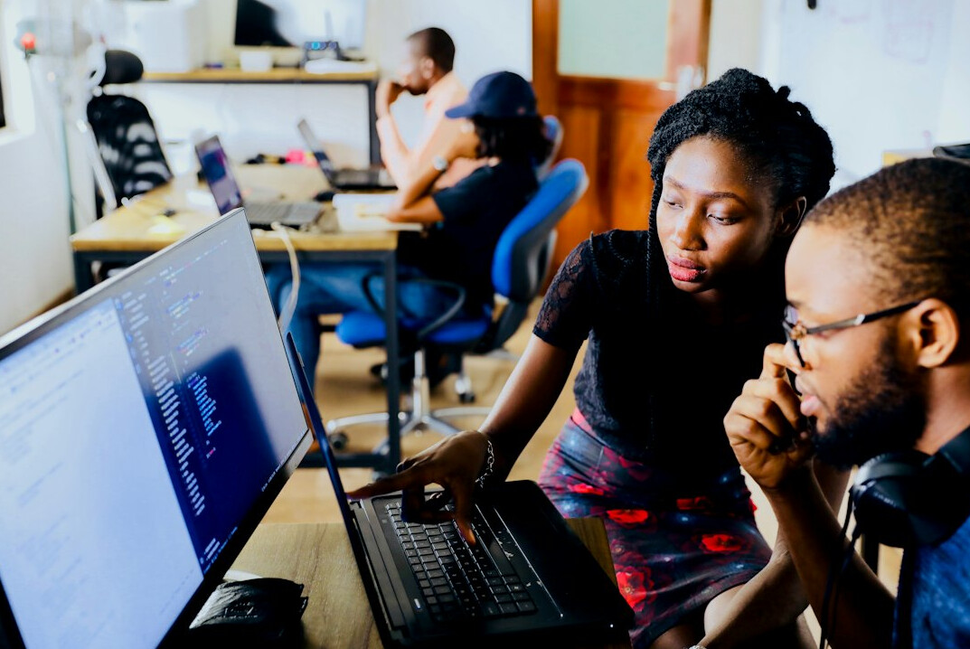group of programmers collaborating